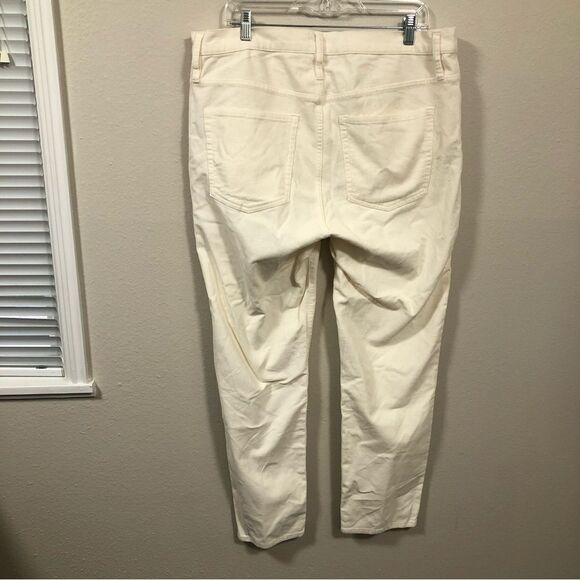 J. Crew NWT Women's Ivory Corduroy Vintage Straight 9" Pants size 34 - Picture 8 of 9
